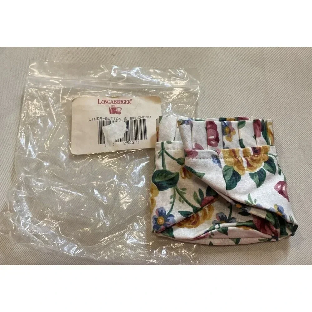 Longaberger Basket Liner Button Garden Splendor 254371‎ NEW